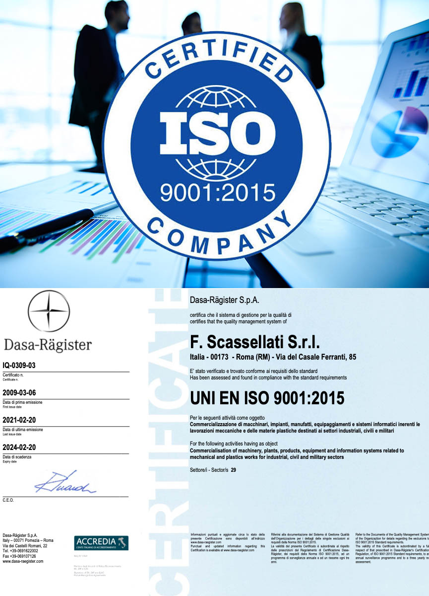 Certificato ISO 9001 Scassellati
